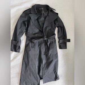 Elegant Charcoal Trench Coat